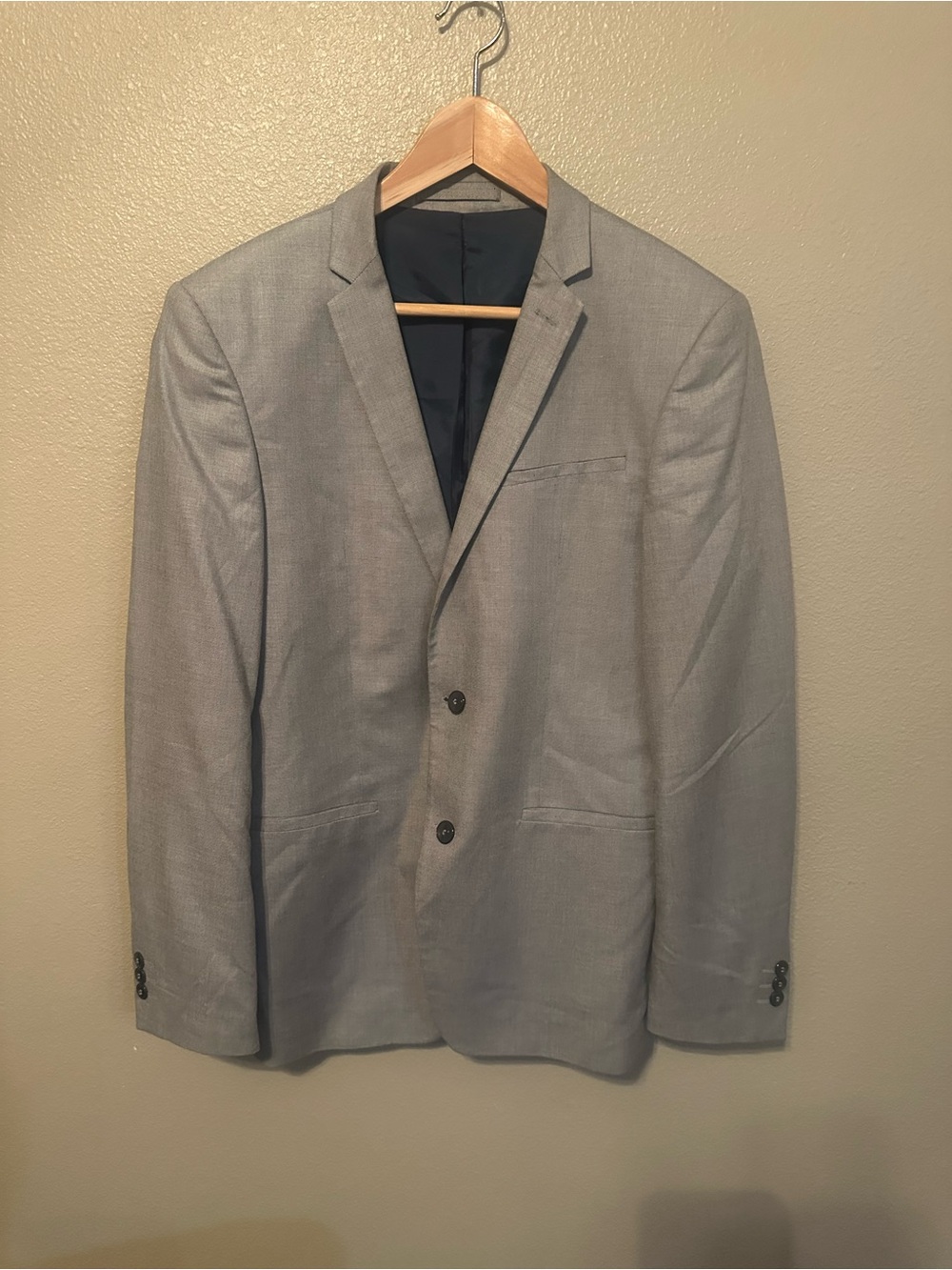 Zara Men's Light Gray Two-Button Sport Coat